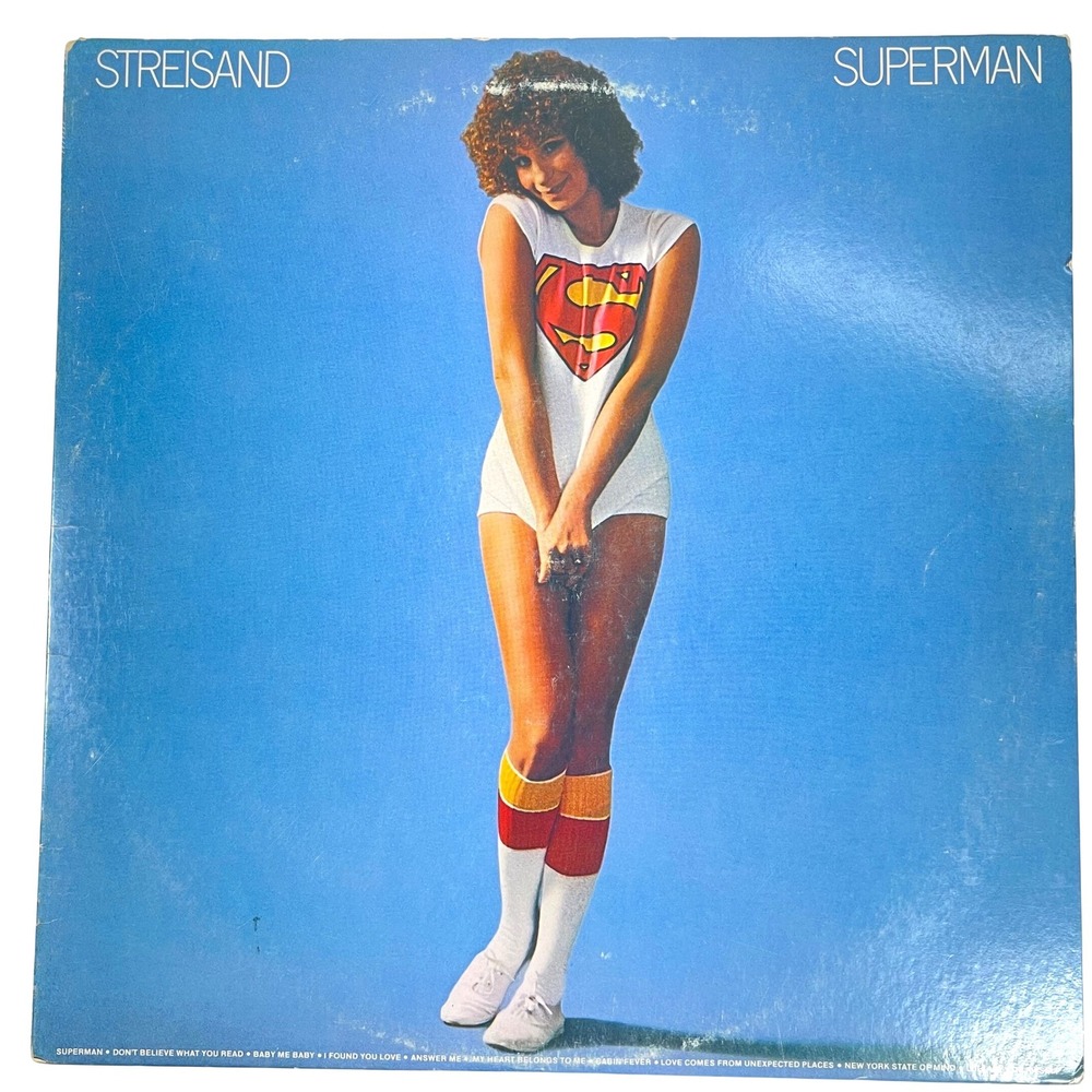 Barbra Streisand Superman Vinyl LP 1977 Columbia JC 34830 Blue Sleeve Record